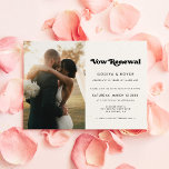 Invitación Retro de estilo Seguimos haciendo la foto de renov<br><div class="desc">Un tema de moda retro: adoptar este diseño tipográfico algo vintage y de diseño para tu papelería boda,  con una temática clásica en blanco y negro. Personalizable completo de texto,  colores y fondos.</div>