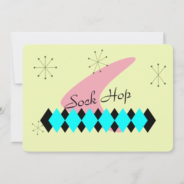 Invitación retro de la era atómica (Anverso)