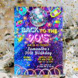 Invitación Retro de vuelta al Fiesta colorido y vivo de Neon<br><div class="desc">Trasladar a sus huéspedes de vuelta a la vibrante era de los años 90 con nuestras invitaciones de fiesta de cumpleaños Neon Glow! Estas invitaciones captan la esencia de los años 90 con sus colores neones audaces y vívidos, que recuerdan los emblemáticos signos y modas de neón de la época....</div>