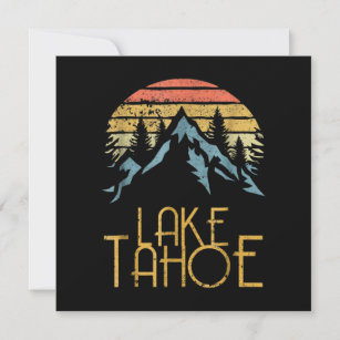 Invitación Retro del Lago Vintage Tahoe California Nevada