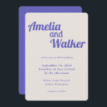 Invitación Retro Delight Perfect Purple Boda<br><div class="desc">Presentamos nuestro diseño de invitación a la boda "Retro Delight", donde la sencillez se une al encanto vintage. Este diseño es una armoniosa mezcla de minimalismo moderno y elementos nostálgicos, creando una experiencia visual única para su día especial. El diseño presenta un púrpura perfecto que aporta un vibrante, enérgico y...</div>
