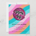 Invitación Retro Disco Ball Rosa 21 cumpleaños<br><div class="desc">¡Vamos a Groove esta noche! Prepárese para que sus invitados se enteren con esta divertida colección de estilos de los años 70. Con unas olas de colores extravagantes,  con colores variados y una redacción retro,  seguro que destacará.</div>