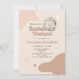 Invitación Retro Disco Cowgirl Bachelorette Weekend