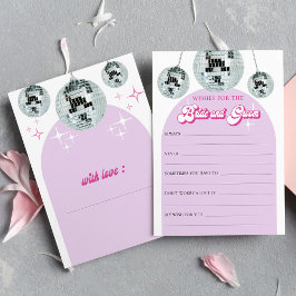 Invitación Retro Disco Groove Wire Bridal Shower Game Card