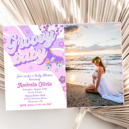 Invitación Retro Disco Roller Skate Baby Shower Fiesta Photo