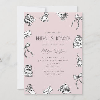 Invitación Retro Elegant Bridal Shower Invitation