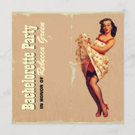 Invitación retro enganche la fiesta de la soltera rockabilly 