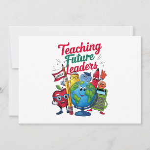 Invitación Retro Enseñanza Líderes Futuros Profesor Escuela 