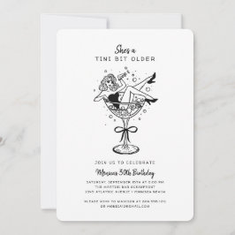 Invitación Retro Es un Tini un poco más viejo Cumpleaños dibu