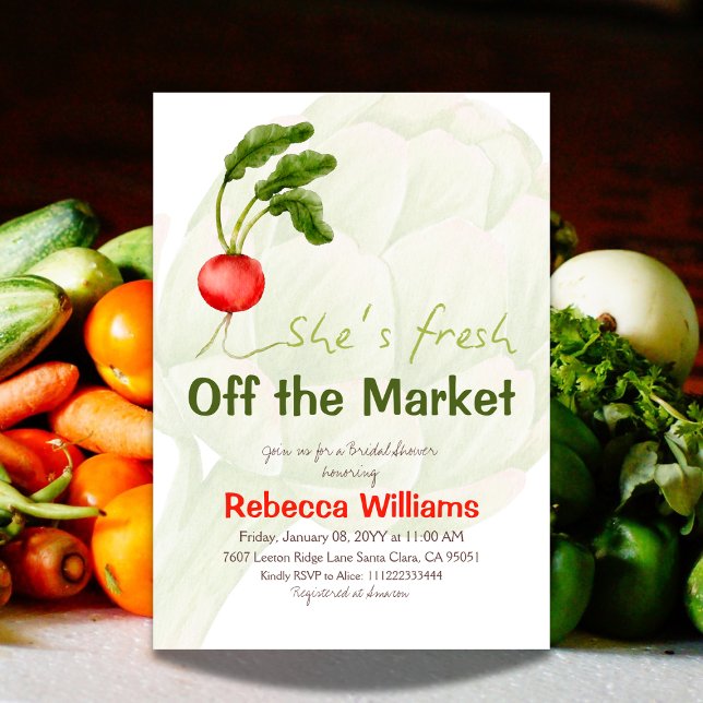 Invitación Retro: Está recién salida de la ducha de novias de (Subido por el creador)