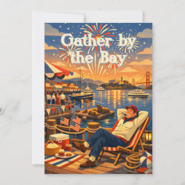 Invitación Retro Fisherman’s Wharf Fireworks Celebration