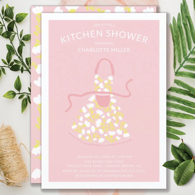 Invitación Retro Floral Apron Bridal Kitchower (Subido por el creador)
