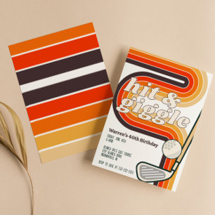 Invitación Retro Golf Hit and Giggle