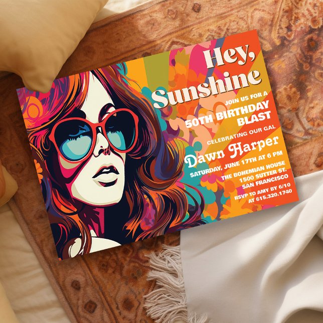 Invitación Retro Groovy 60s 70s (Subido por el creador)