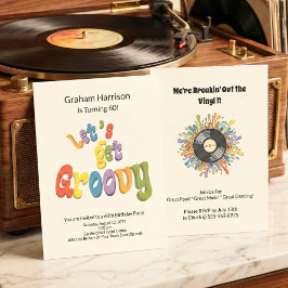 Invitación Retro Groovy 60th Birthday Invitation