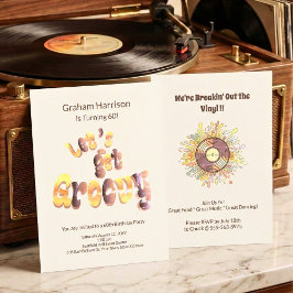 Invitación Retro Groovy 60th Birthday Invitation