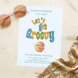 Invitación Retro Groovy 60th Birthday Invitation
