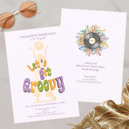 Invitación Retro Groovy 60th Birthday Invitation