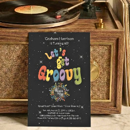 Invitación Retro Groovy 60th Birthday Invitation