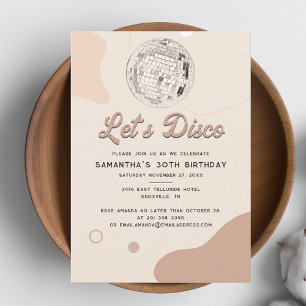 Invitación Retro Groovy deja disco 30 Fiesta de cumpleaños