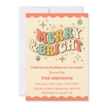 Retro Groovy Merry & Bright Christmas Party