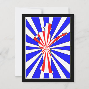 Invitación Retro Guitar Player