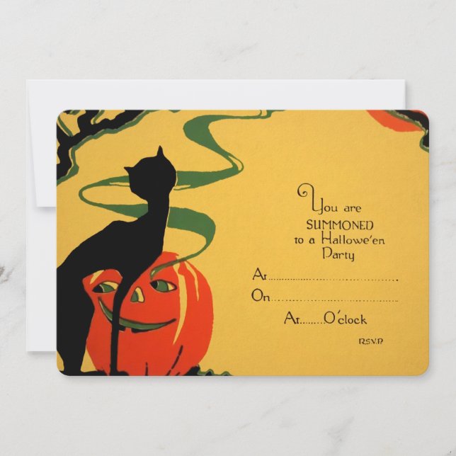 Invitación Retro Halloween (Anverso)