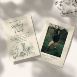 Invitación Retro Hand Drake Funky Fun Cumpleaños Cena Fiesta