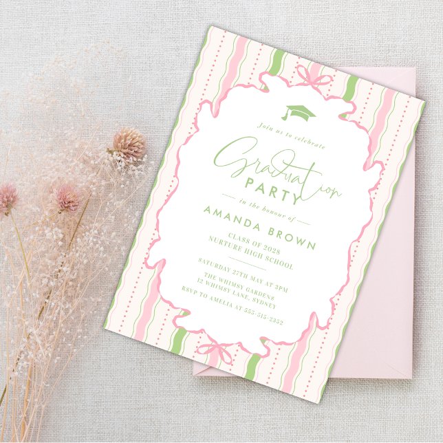 Invitación Retro Hand Drawn Grad Party 2026 (Subido por el creador)