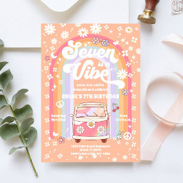 Invitación Retro Hippie Birthday Invitation