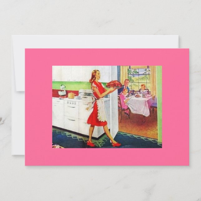 Invitación Retro Housewife (Anverso)