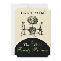 Retro Ilustracion Gardenerers Tree Family Reunion 