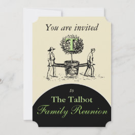 Invitación Retro Ilustracion Gardenerers Tree Family Reunion 