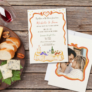 Invitación Retro Italiano Impresionante Mano de diversión dib