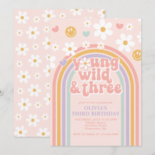 Invitación Retro Joven Salvaje y Tres Cumpleaños 3