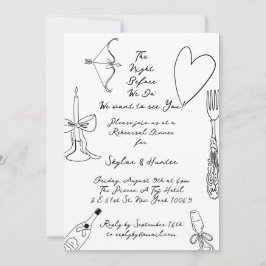 Invitación Retro La Dolce Vita Boda Ensayo Cena