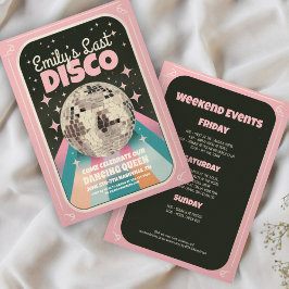 Invitación Retro Last Disco Bachelorette Weekend