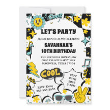 Retro Let's Party Birthday