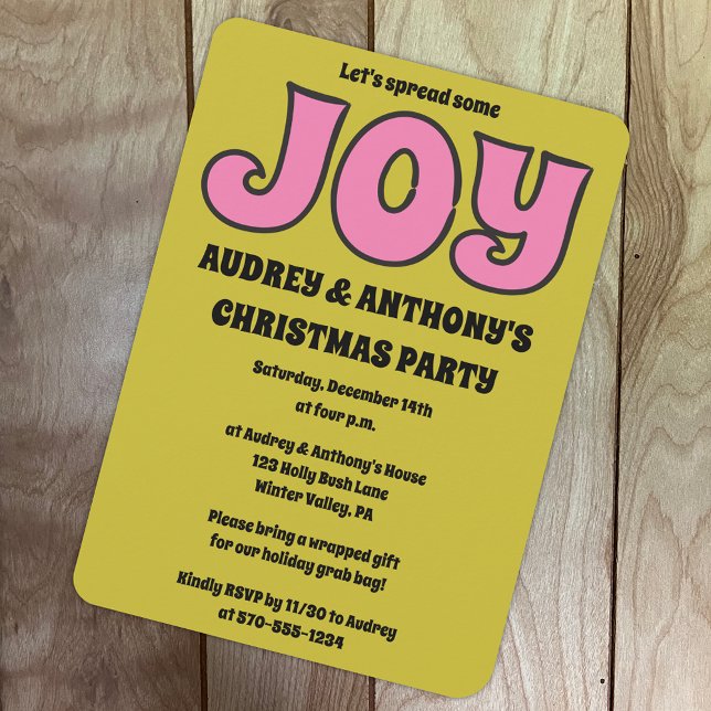 Invitación Retro los años 1970 Fiesta de Navidades Lime Green (Subido por el creador)