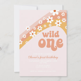 Invitación Retro margarita flor silvestre boho floral primer 