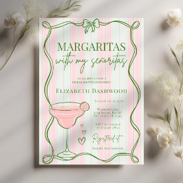 Invitación Retro Margaritas Cocktail Bridal Shower