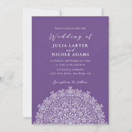 Invitación Retro Mexican Terrain Flourishing Mandala Wedding