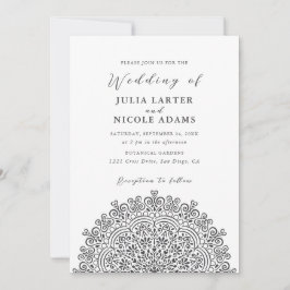 Invitación Retro Mexican Terrain Flourishing Mandala Wedding