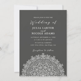 Invitación Retro Mexican Terrain Flourishing Mandala Wedding