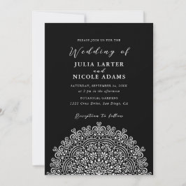 Invitación Retro Mexican Terrain Flourishing Mandala Wedding