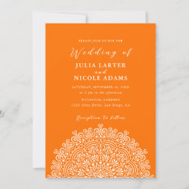 Invitación Retro Mexican Terrain Flourishing Mandala Wedding