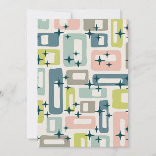 Invitación Retro Mid Century Moderno