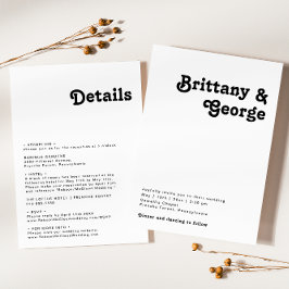 Invitación Retro Moderno Dejando De Lado Todo En Un Boda