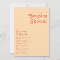 Retro moderno | Ducha de Parejas Crema Naranja