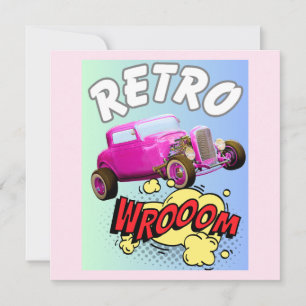 Invitación Retro Muscle Car